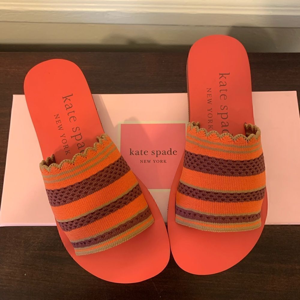 Kate Spade New York  Women’s slide slip on rubber sandal Sz 5 and 6 new, NIB